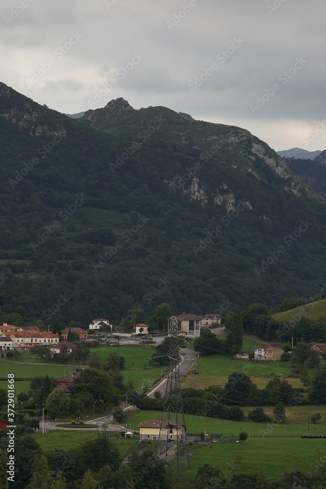 Asturias.  Bueño, the beauitful villlage of Horreos in Oviedo, Asturias. Spain