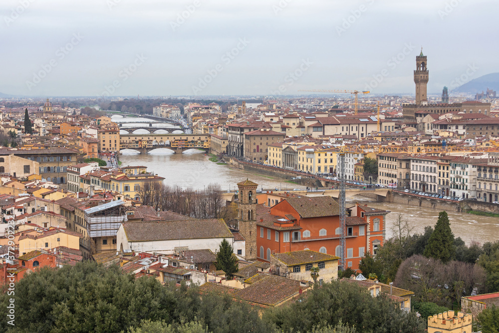 Arno River Florence Italy Cityscape
