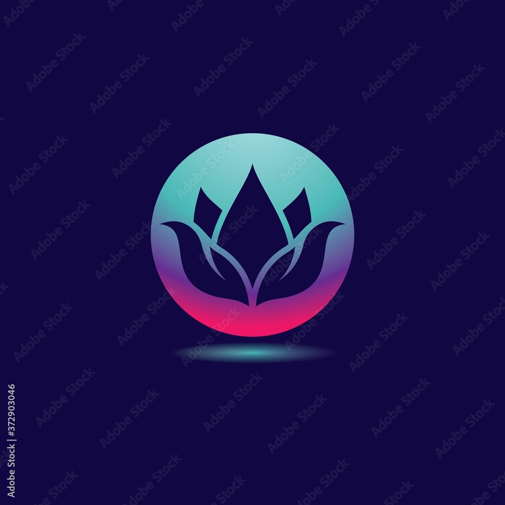 Gradient flower logo template vector icon Gradient flower logo template vector icon
