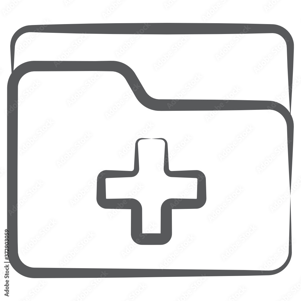 Fototapeta premium Trendy style icon of add folder icon.