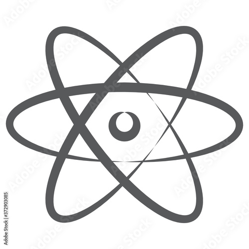 
Doodle line icon of atomic structure  
