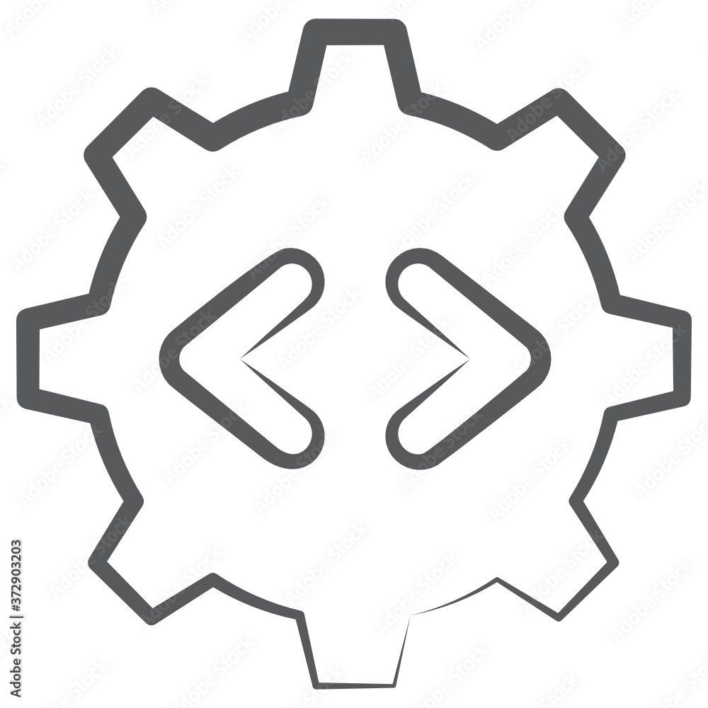 Doodle line icon of code config, programming configuration
Doodle line icon of code config, programming configuration