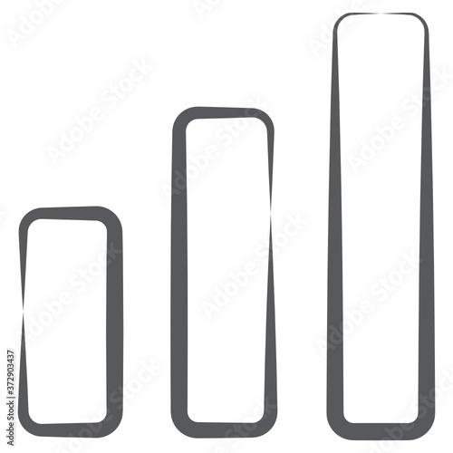 
Doodle line icon of gsm network, mobile data connection  
