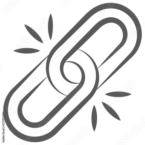 
Chain link connection, linkage icon in doodle style.
