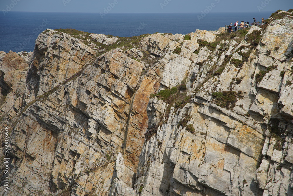 Asturias. The Cape Peñas.Cliffs landscape in Spain Asturias. The Cape Peñas.Cliffs landscape in Spain