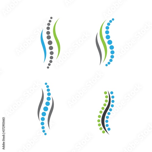 Spine logo template vector icon
