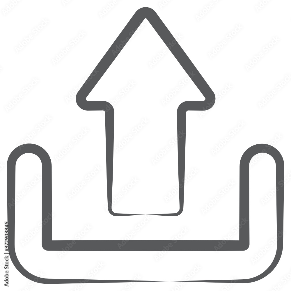 Arrow up icon, data upload vector in doodle design.
Arrow up icon, data upload vector in doodle design.