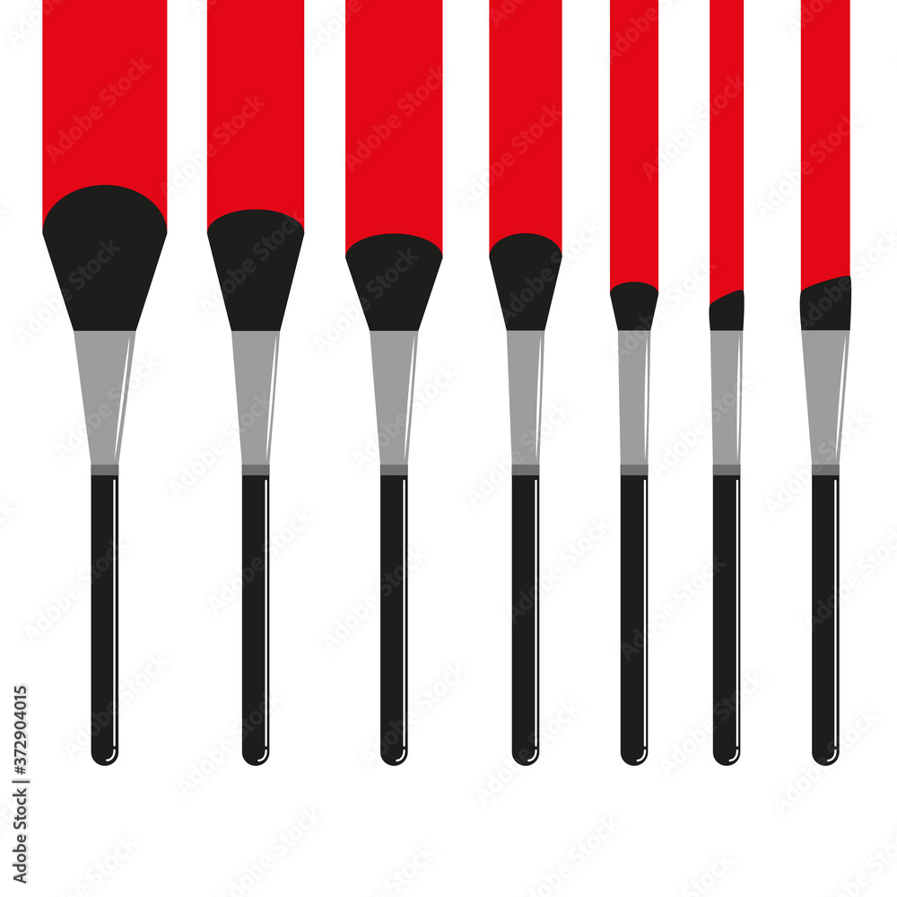 set of makeup brush isolated on white background vector illustration EPS10 set of makeup brush isolated on white background vector illustration EPS10