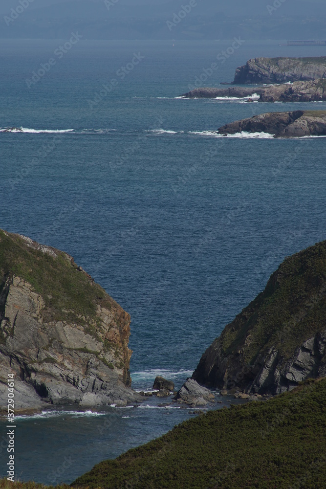 Asturias. The Cape Peñas.Cliffs landscape in Spain Asturias. The Cape Peñas.Cliffs landscape in Spain