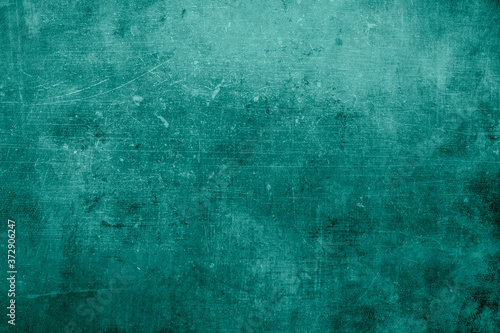 Teal colored scraped wall