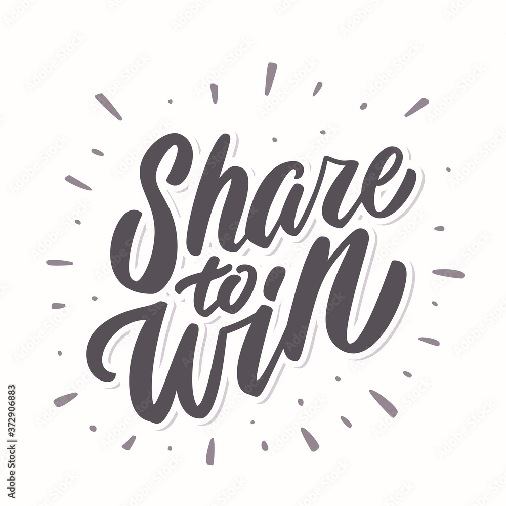Share to win. Vector banner. Share to win. Vector banner.