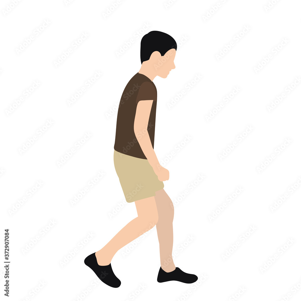 vector, isolated, boy in flat style, no face vector, isolated, boy in flat style, no face