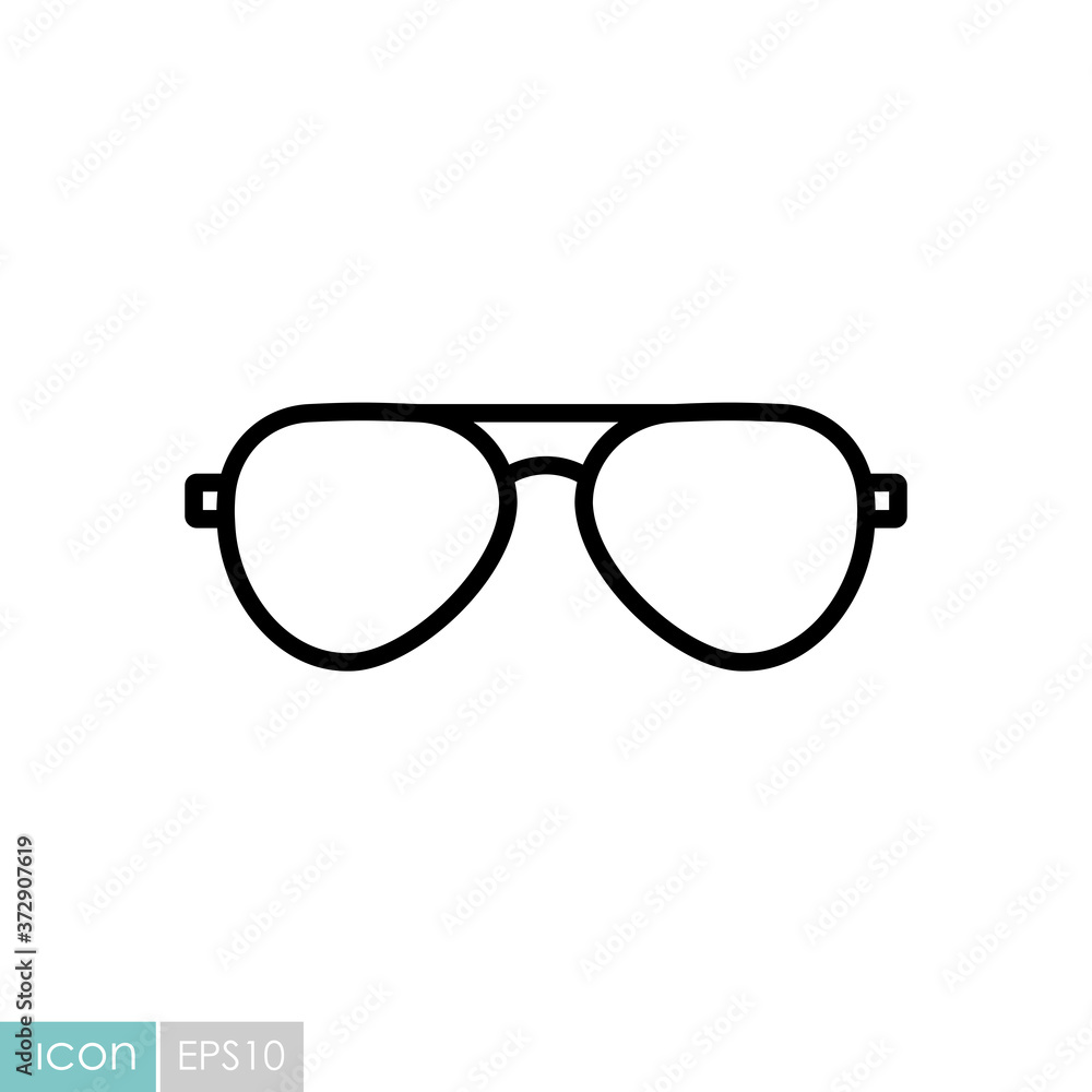 Sunglasses flat vector icon design isolated