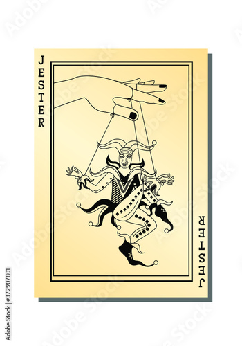 the illustration - playing card for poker - joker.