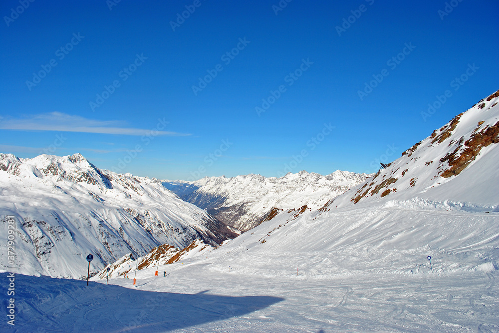 Obraz premium Obergurgl Hochgurgl Otztal Ski resort in the Western Tyrol Austrian Alps Austria