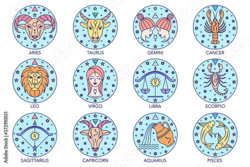 Collection of zodiac signs