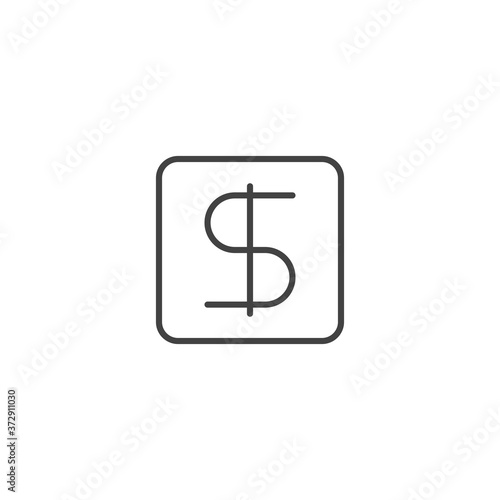 dollar sign icon vector illustration