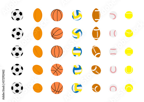 色々なボールのイラスト素材