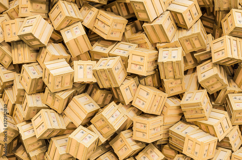 Background from wooden boxes. 3D rendering Background from wooden boxes. 3D rendering