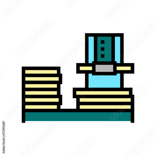 plywood factory equipment color icon vector. plywood factory equipment sign. isolated symbol illustration