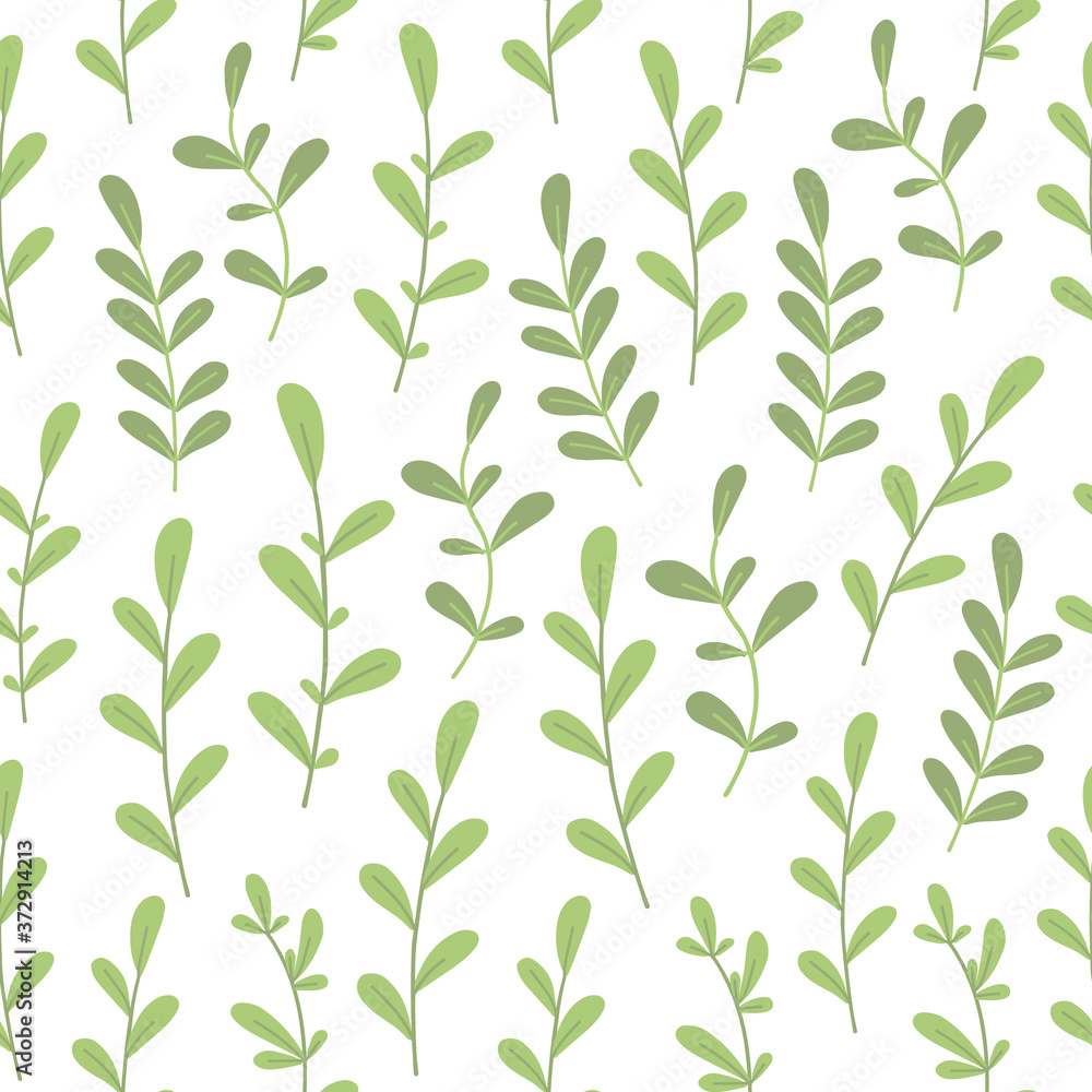 Seamless pattern with green branches. Seamless pattern with green branches.