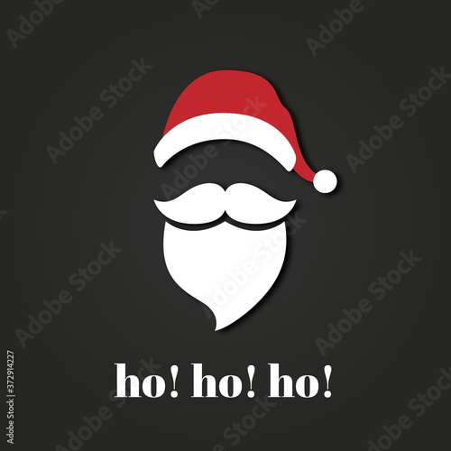 Weihnachtsmann - ho! ho! ho! - Symbol, Geschenkkarte, Weihnachten, abstrakt, dunkel