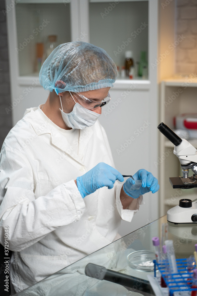 Young male laboratory assistant, Young male laboratory assistant,