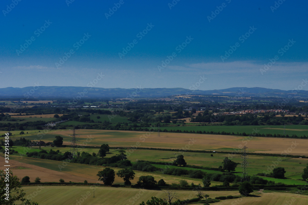 View of distant shropshire hills