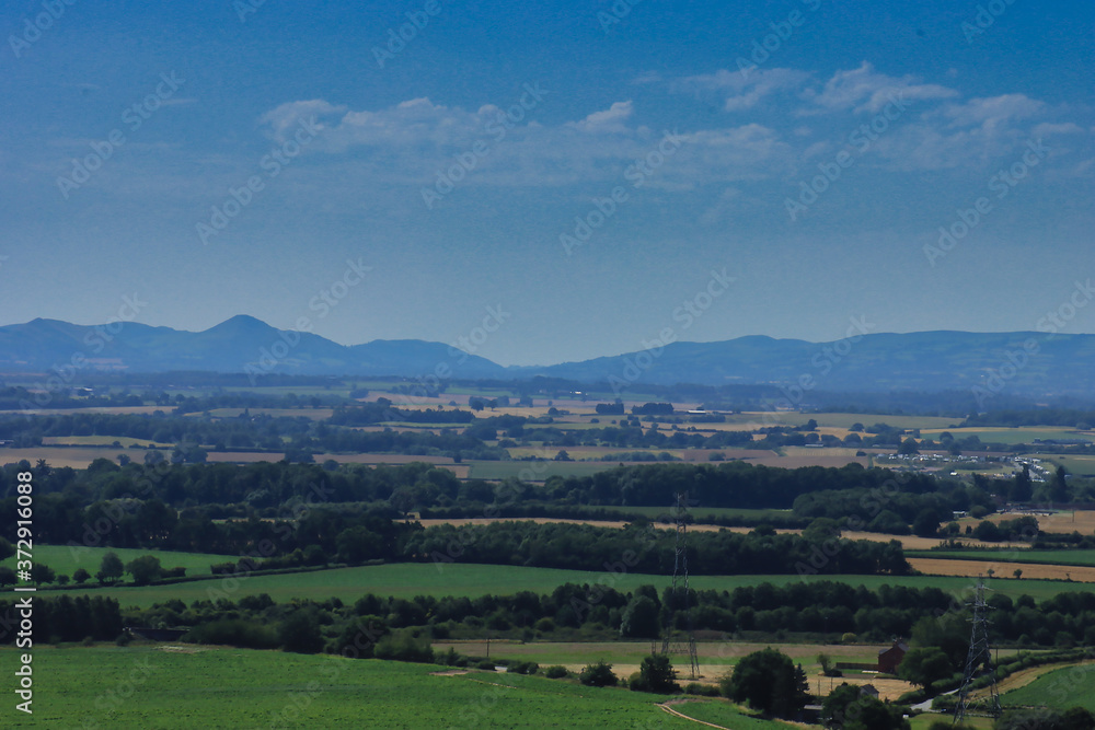 View of distant shropshire hills