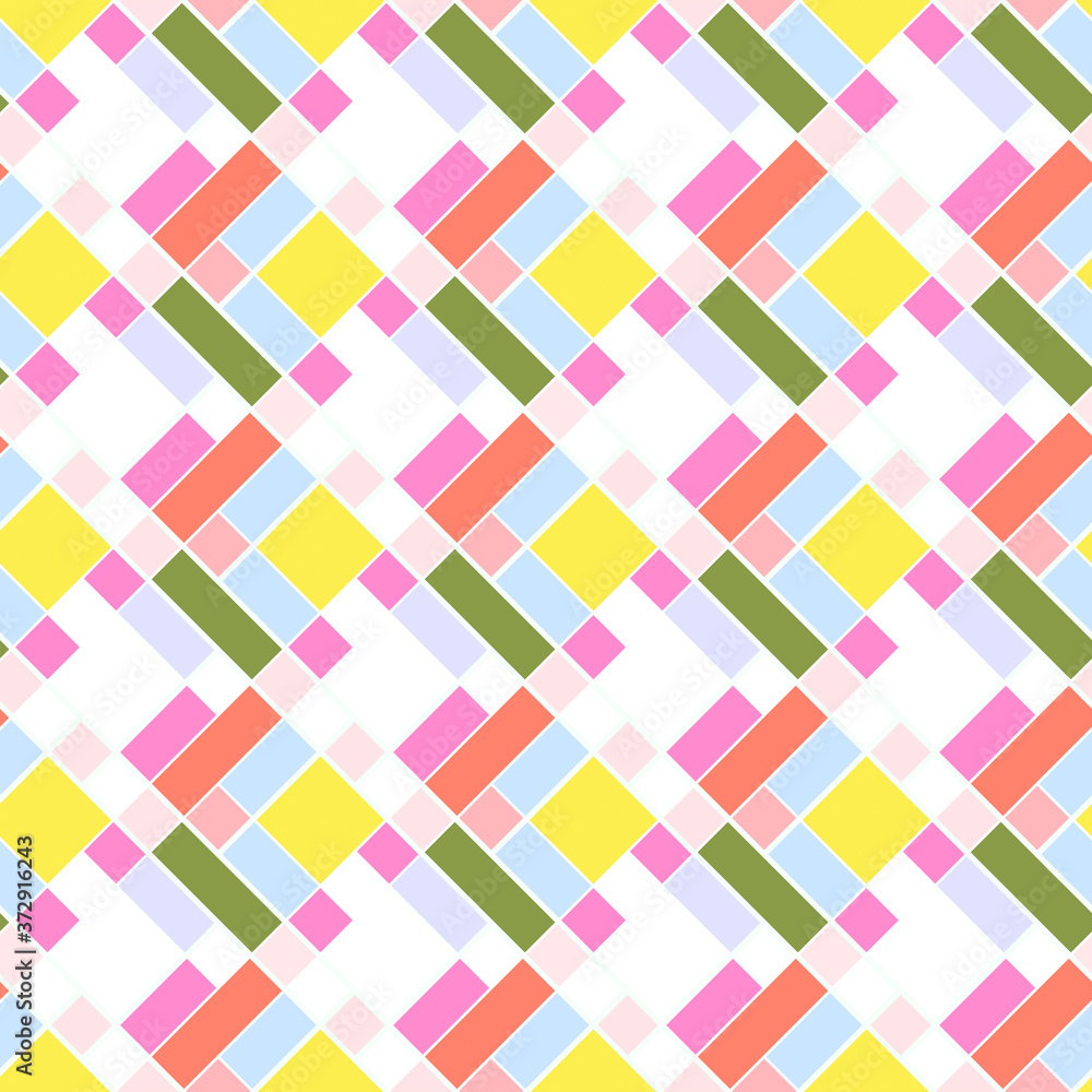 Patchwork, mosaic and geometric elements, seamless pattern. Patchwork, mosaic and geometric elements, seamless pattern.