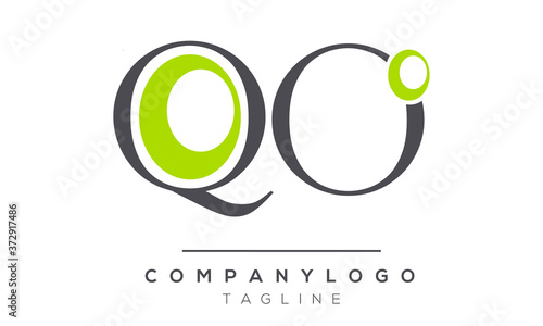 QO initials monogram letter text alphabet logo design photo