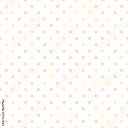 Pastel polka dot seamless, pattern background, vector.
