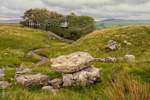 Alum Pot is a pothole with a large open shaft at a surface elevation of 343 metres on the eastern flanks of Simon Fell