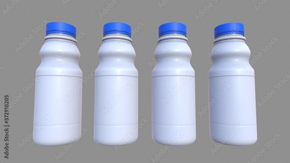 Bottle Milk Low-poly 3D model Bottle Milk Low-poly 3D model