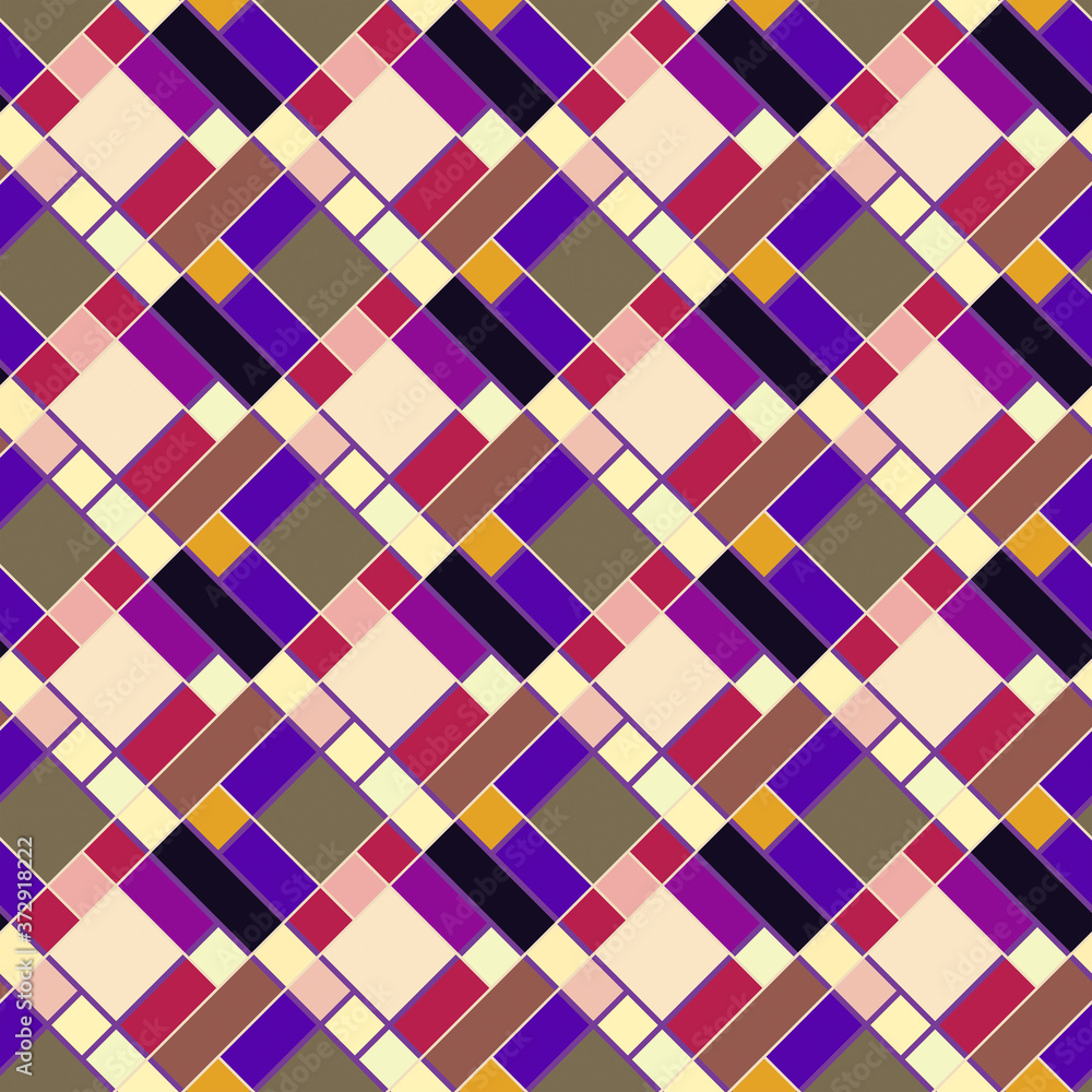 Patchwork, mosaic and geometric elements, seamless pattern. Patchwork, mosaic and geometric elements, seamless pattern.