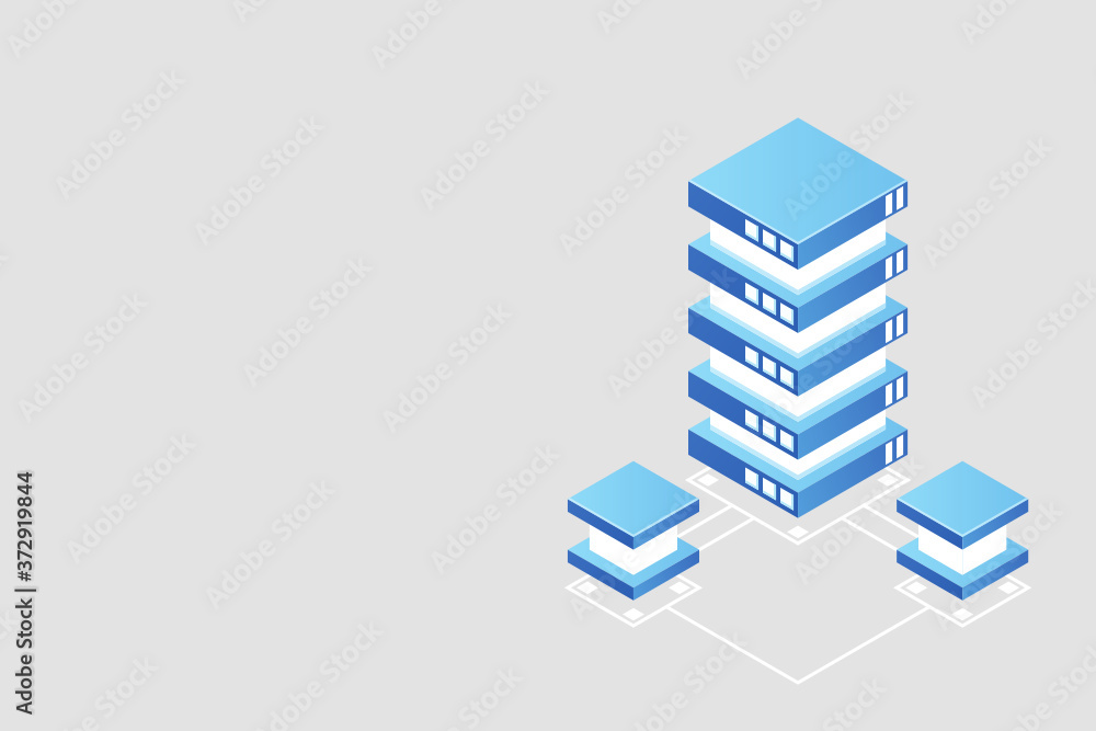Mainframe, powered server, high technology concept, data center, cloud data storage isometric vector illustration ultraviolet background Mainframe, powered server, high technology concept, data center, cloud data storage isometric vector illustration ultraviolet background