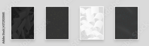 Abstract volumetric illustration for poster, flyer, brochure. Dynamic composition with trendy liquid fluid 3d shapes. Minimal backdrop, background. Eps10 vector.