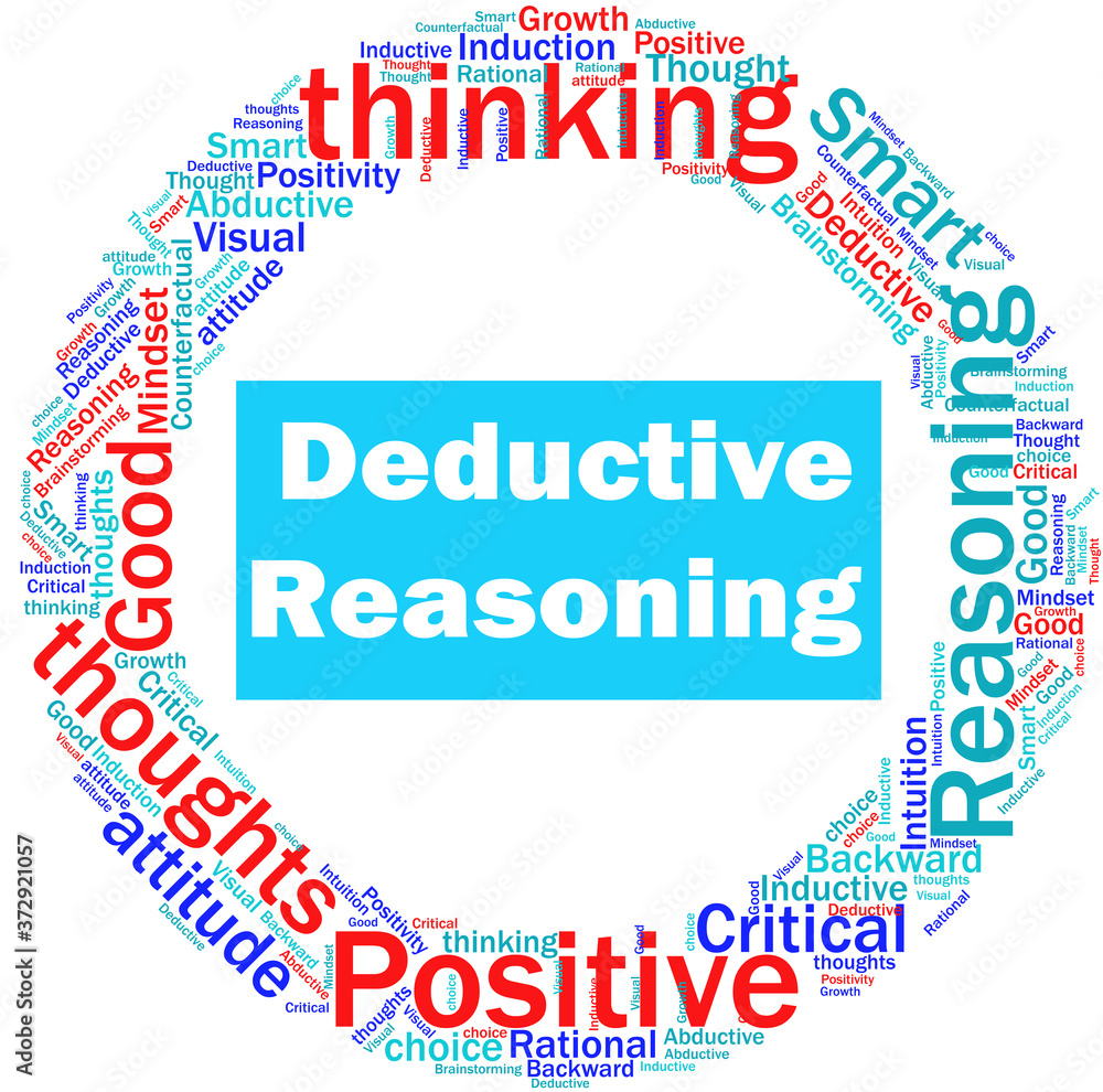 Deductive reasoning word cloud concept. Stock Illustration | Adobe Stock
