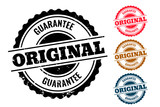 original guarantee authentic rubber stamp set of four