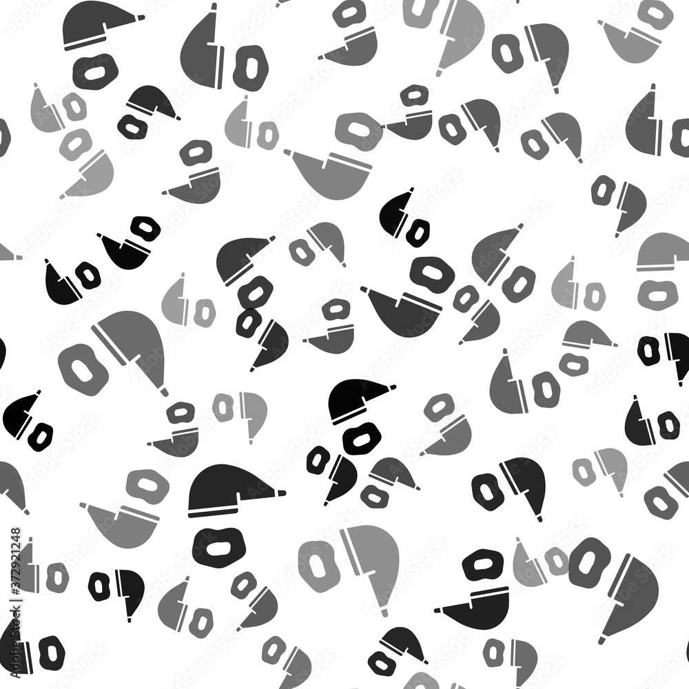 Black Smoking pipe with smoke icon isolated seamless pattern on white background. Tobacco pipe. Vector. Black Smoking pipe with smoke icon isolated seamless pattern on white background. Tobacco pipe. Vector.