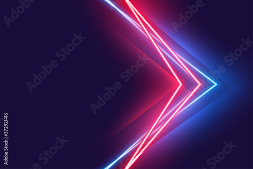stylight neon light effect poster in red and blue colors