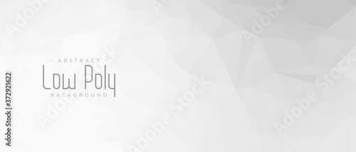 elegant gray low poly abstract geometric banner design
