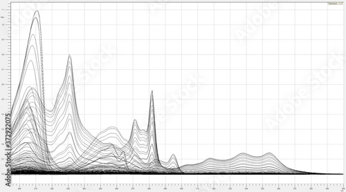 black photometric overlay spectrum on white background