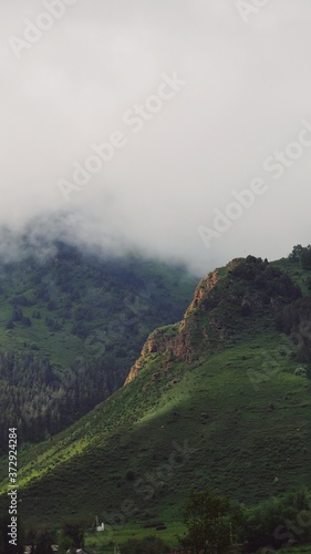 fog over the mountains