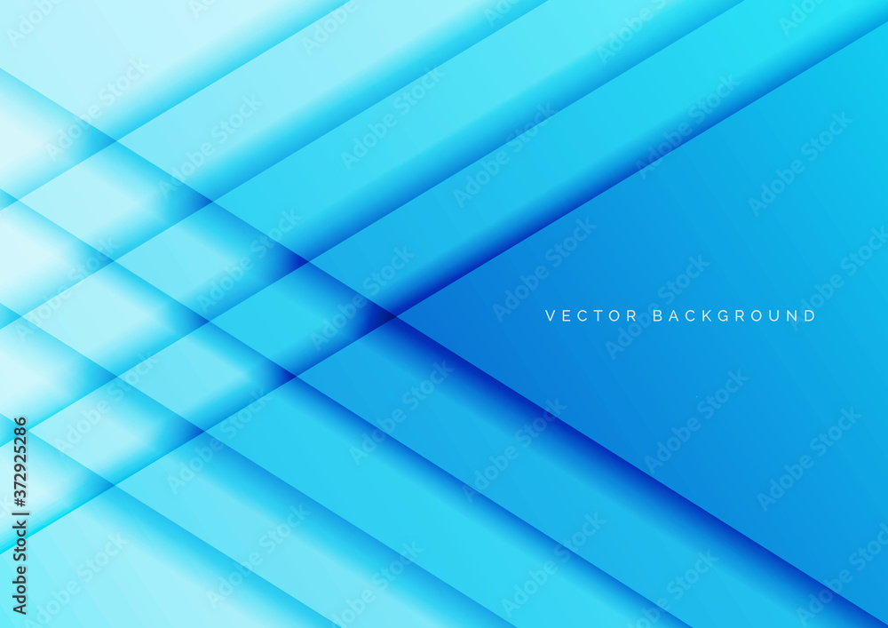 Obraz premium Abstract light blue triangle background overlapping.