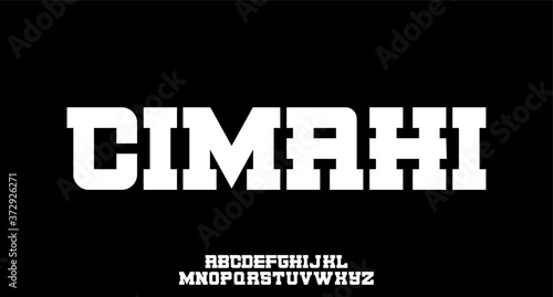 cimahi, a font combination between vintage and modern type style alphabet	
 photo