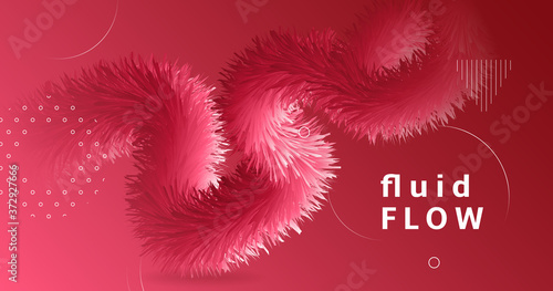 Flowing Fluid. Wave Banner....