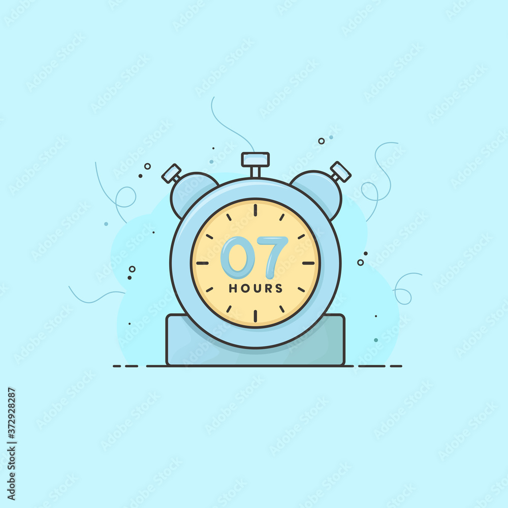7 Hours Alarm Clock Timer Stopwatch Vector Time Symbol 7 Hours 7-hours-alarm-clock-timer-stopwatch-vector-time-symbol-7-hours