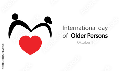 International dayOlder PersonsofOktober 1, vector art illustration.
