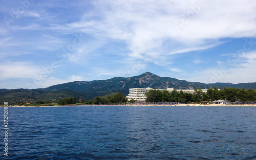 Wallpaper Mural Greece sea and in the background the small town of Halkidiki, Northern Greece Torontodigital.ca
